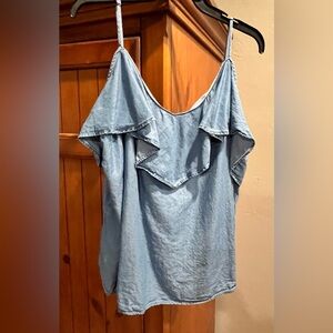 Flirty Lightweight Denim Top